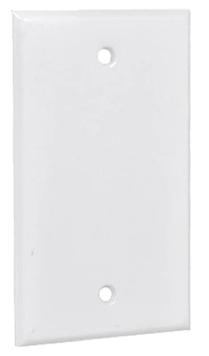 Weatherproof Rectangular Blank Cover Plate, Single Gang, White Finish