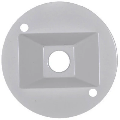 Weatherproof Round Lampholder Cover, White