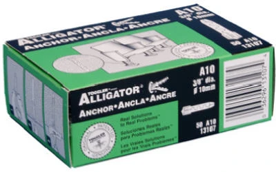 Alligator Masonry Anchors, Flush Mount, 3/8-In., 50-Pk.