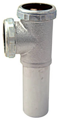 Kitchen Drain End Outlet Tee & Tailpiece, Chrome-plated Brass, 1.5-inch Od Tube Slip Joint