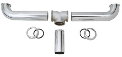 Center Outlet Drain, 2 Bowl, 1.5 x 16-In.