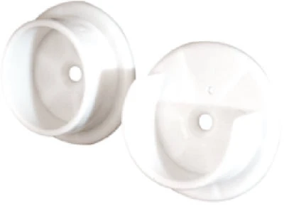 Closet Pole Sockets, Plastic, White, 1-3/8 In.