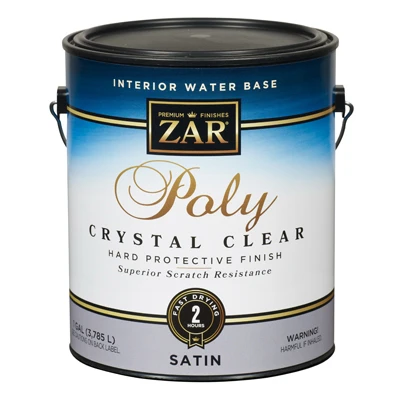 Interior Polyurethane, Water Based, Crystal Clear Satin, 1 Gallon