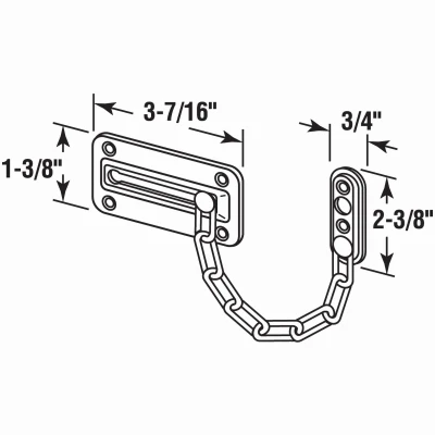 Chain Door Guard with Brass Finish for Enhanced Security