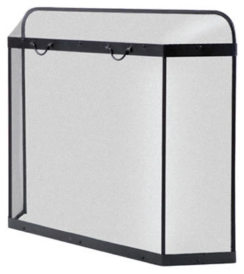 Fireplace Spark Guard, Steel, 31 x 39 In.