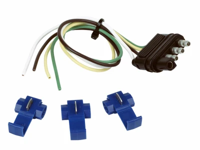 Trailer End Connector, 4-Wire Flat, 12 In.