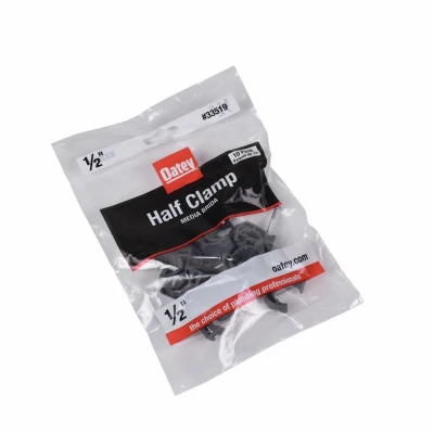 Pipe Hanger Half Clamps, Plastic, 1/2 In., 12-Pk.