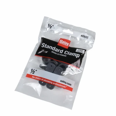 Standard Pipe Hanger Clamps, Plastic, 1/2 In., 6-Pk.