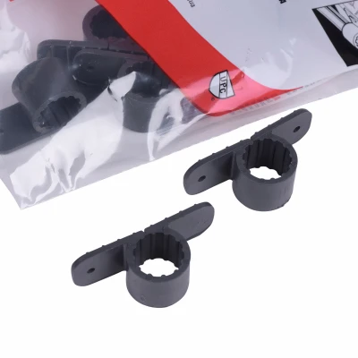 Standard Pipe Hanger Clamps, Plastic, 1/2 In., 6-Pk.