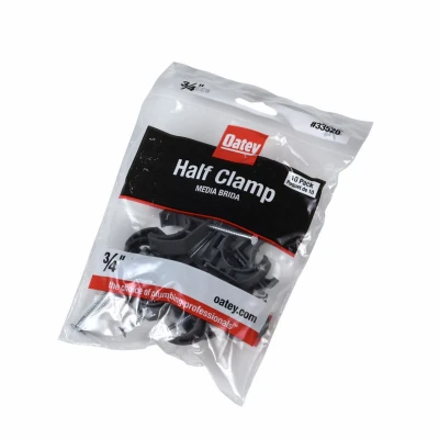 Pipe Hanger Half Clamps, Plastic, 3/4 In., 12-Pk.
