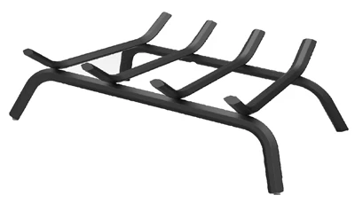 Wrought Iron Fireplace Grate, Black, 18 In.