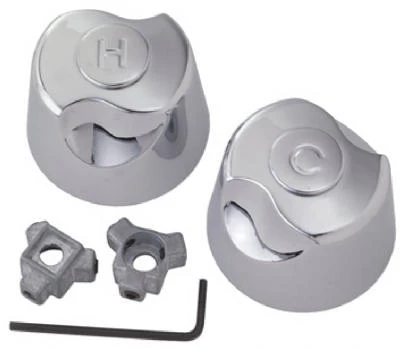 Fit-All Chrome Lavatory Sink Tub and Shower Handle Pair