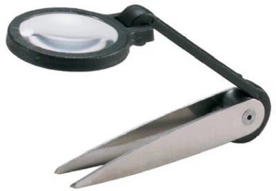 5X Magnifier Precision Steel Tweezer
