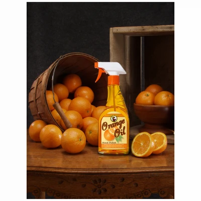 Orange Oil Furniture Polish 16 Ounce Bottle for Wood Care and Shine