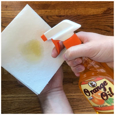 Orange Oil Furniture Polish 16 Ounce Bottle for Wood Care and Shine