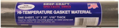 Gasket Material, Non-Asbestos, 1/16 x 12 x 20 In.