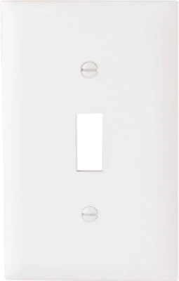 Pass & Seymour 1-Toggle Nylon Wall Plates, White, 10-Pk.
