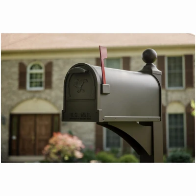 Arlington Large Post-Mount Mailbox Made of Durable Galvanized Steel