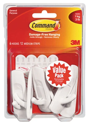 Medium Utility Hooks, 6-Pk.