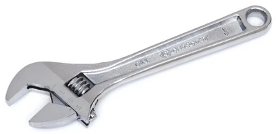 Adjustable Wrench, Chrome, 10 In.