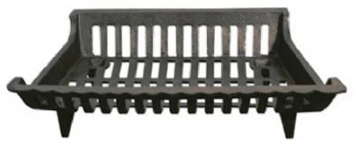 Cast Iron Fireplace Grate, Black, 18 In.