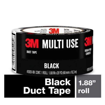 3920-bk Duct Tape, 1.88 In W X 20 Yd L, Black, Multi-purpose