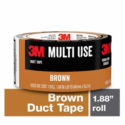 Brown Duct Tape, 1.88 Inches Wide by 20 Yards Long