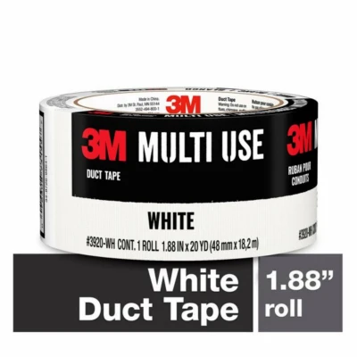 Scotch 1.88 In. W X 20 Yd L White Solid Duct Tape