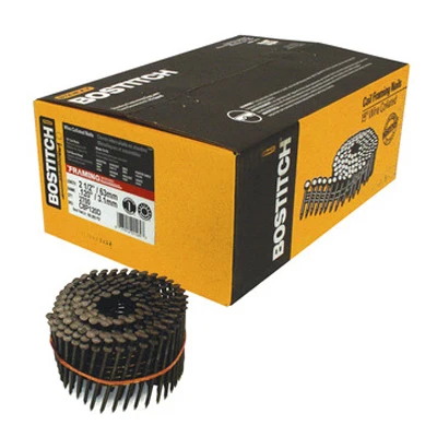 Coil Collated Framing Nails, 2-1/2 In. Plain Shank, 2,700-Ct.
