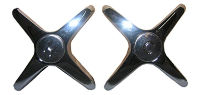 Cross Faucet Handles, Chrome, Pr.