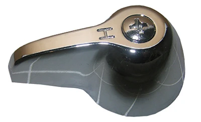 Lever Faucet Handle, Hot, Small, Chrome-Plated