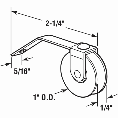 Screen Door Tension Spring Roller, 2-1/4 In., 2-Pk.