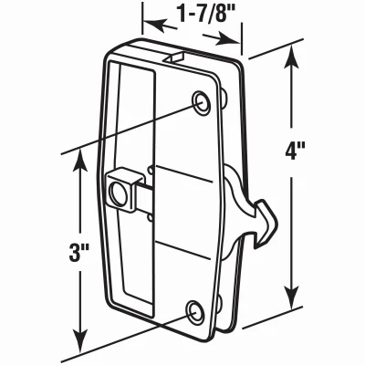 Sliding Screen Door Latch, Black Plastic