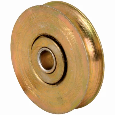 Sliding Door Roller, Unfinished Steel, 1/4 In. ID x 1-1/2 In. OD, 2-Pk.