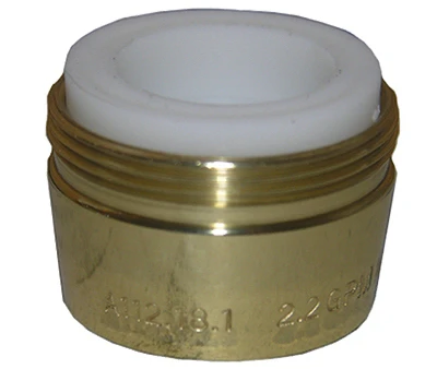 Dual Thread Aerator, 2.2-GPM, Polished Brass