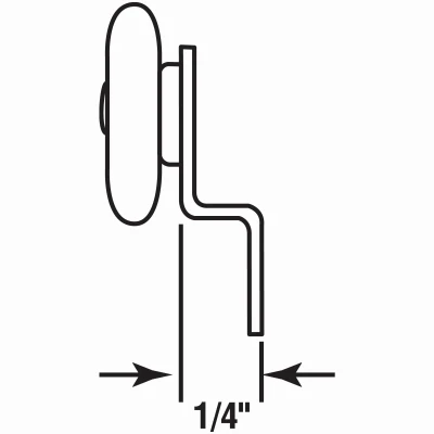 Wardrobe Door Front Roller Assembly, Convex Nylon Roller, 1 In., 2-Pk.