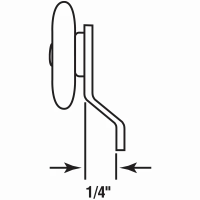 Front Closet Door Roller, 1/4 In. Offset, 7/8 In. Nylon Wheel, 2-Pk.
