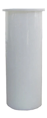 Flanged Kitchen Drain Tailpiece, White PVC, 1.5 x 4 In.