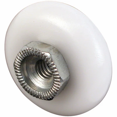 Tub Enclosure Oval Edge Ball Bearing Roller, Nylon, 7/8 In., 2-Pk.