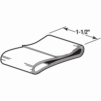 Flat Shower Door Bottom Seal, One and One Half Inch by Thirty Six Inch