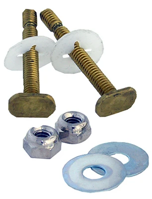 E-Z Snap Off Toilet Bolt Set, 0.25 x 2.25 In.
