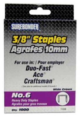 1000-Pack #6 Heavy-Duty 3/8-Inch Staple
