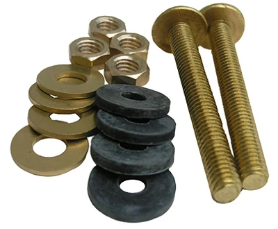Toilet Tank-to-Bowl Kit, Heavy-Duty Brass, 3/8 x 3-1/8 In.