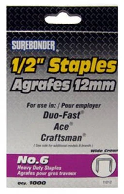1000-Pack #6 Heavy-Duty 1/2-Inch Staple