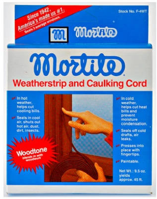 45 Ft. Mortite Woodtone Caulking Cord - Versatile Sealing Solution