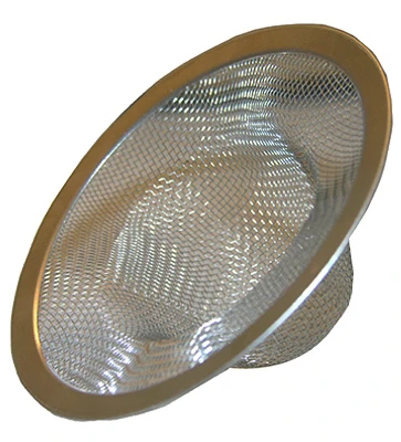 Mesh Shower Strainer with Chrome Ring, Stainless Steel