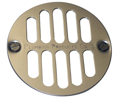 Shower Drain, 3-1/2 In. Stainless Steel, With 2 In. Female Iron Pipe Thread