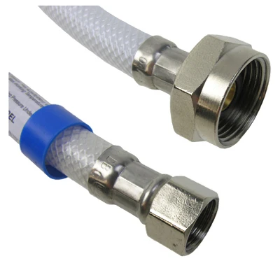 Faucet Connector, Flexible Poly, 3/8 x 7/8 x 20 In.