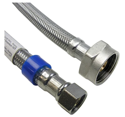 Toilet Connector, Stainless-Steel, 3/8 In. Compression x 7/8 In. Ballcock x 16 In.