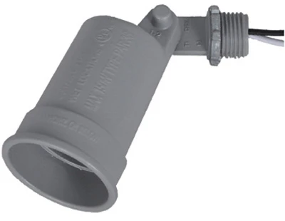 Weatherproof Gray Porcelain Lampholder For 75-150w Par 38 Lamps - Model Lh150-2x